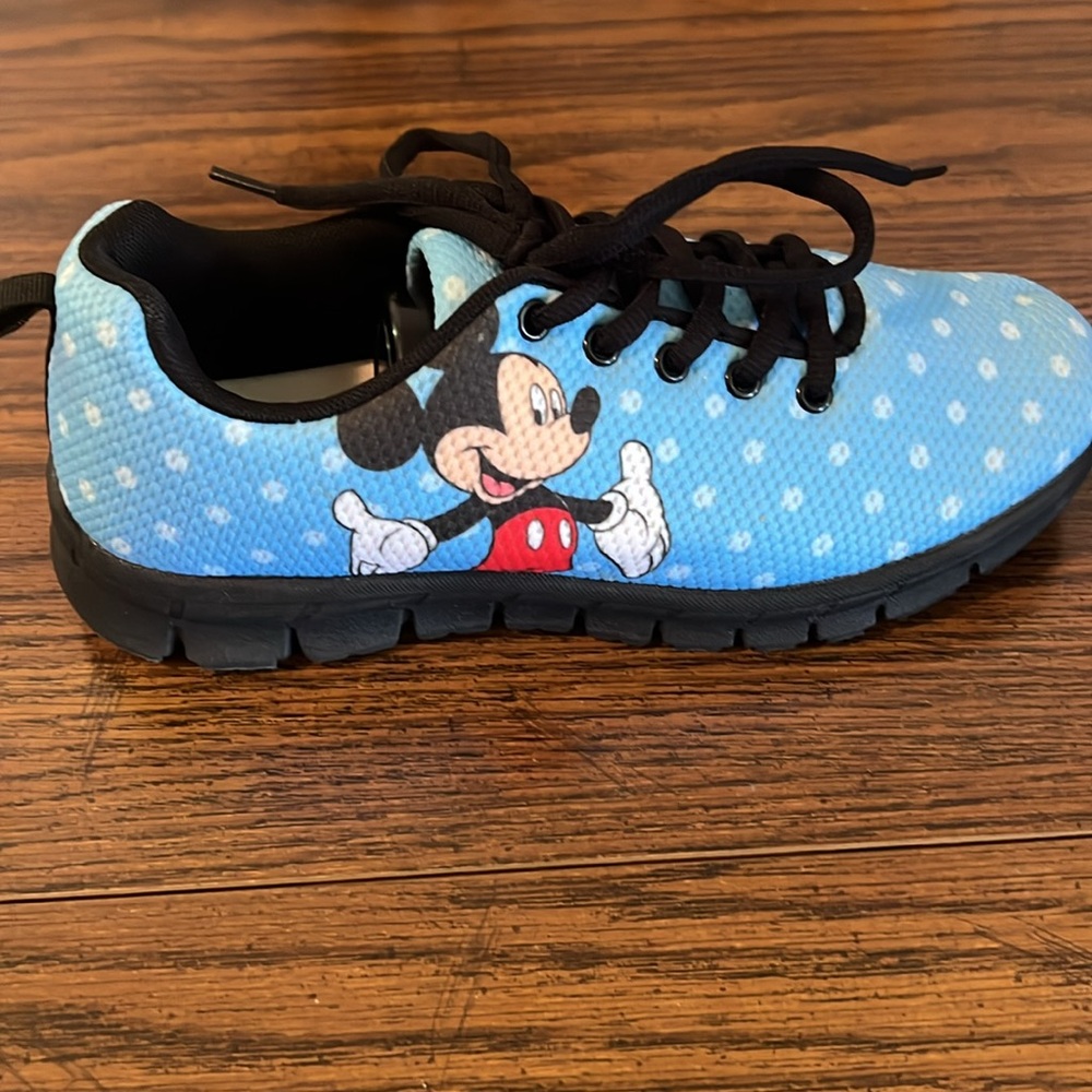 New combo Mickey Minnie Mouse tennis shoes, sneakers, blue pink, women 9, men 7 - Picture 10 of 16